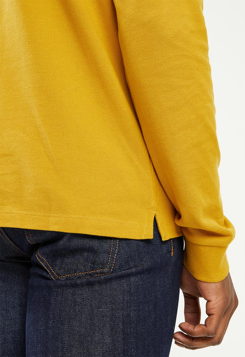 Ben Sherman - Ramford long sleeve golfer - mustard