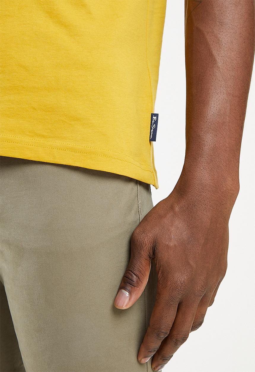 Ben Sherman - Ska check short sleeve target tee - mustard