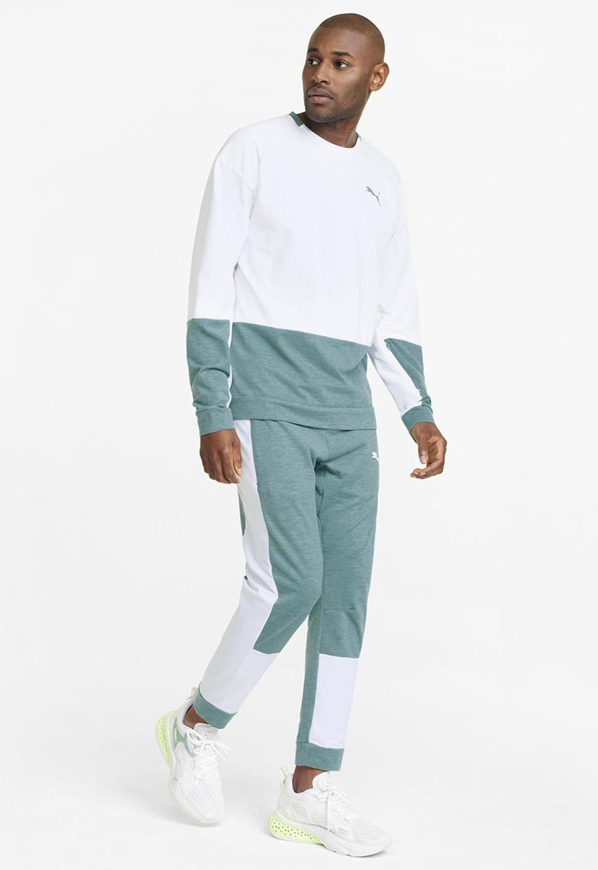 PUMA - CLOUDSPUN Training Joggers- Mineral blue heather & White