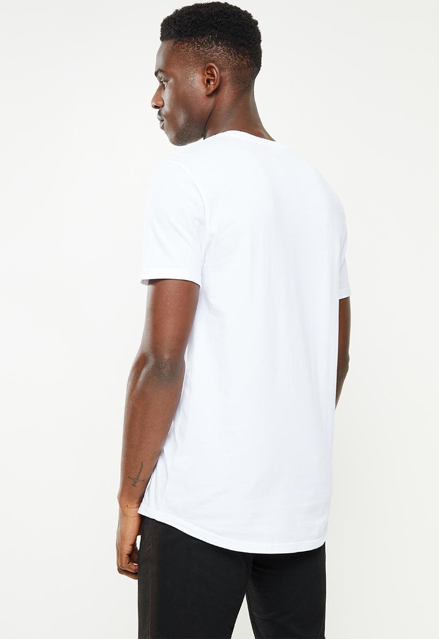 POLO - Men pjc overdyed short sleeve tee - white