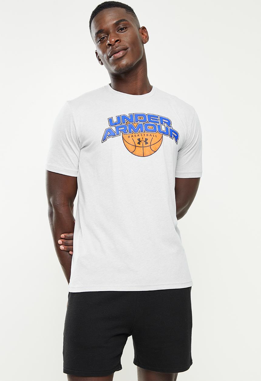 Under Armour - UA Basketball Branded Wordmark SS Tee- Grey 