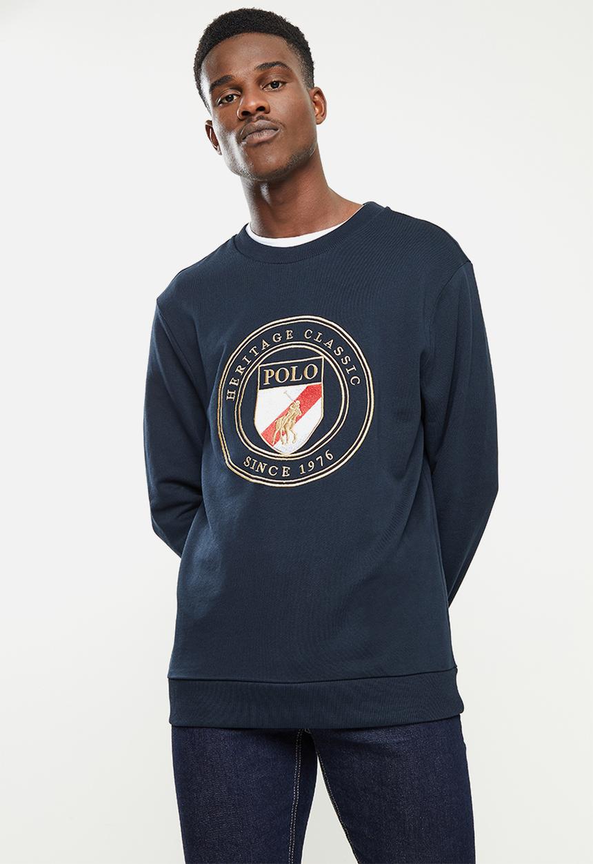 POLO - Men crest fleece sweat - navy