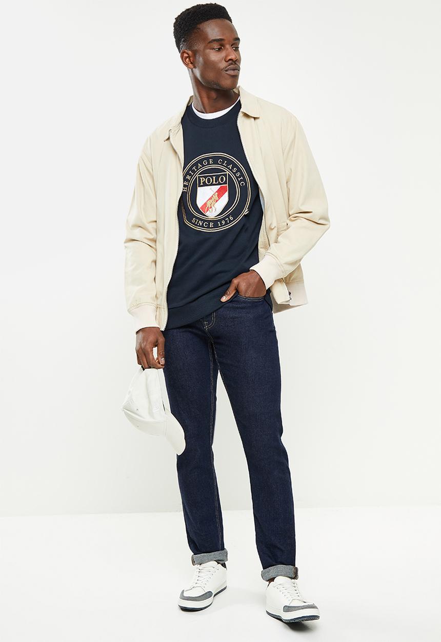 POLO - Men crest fleece sweat - navy