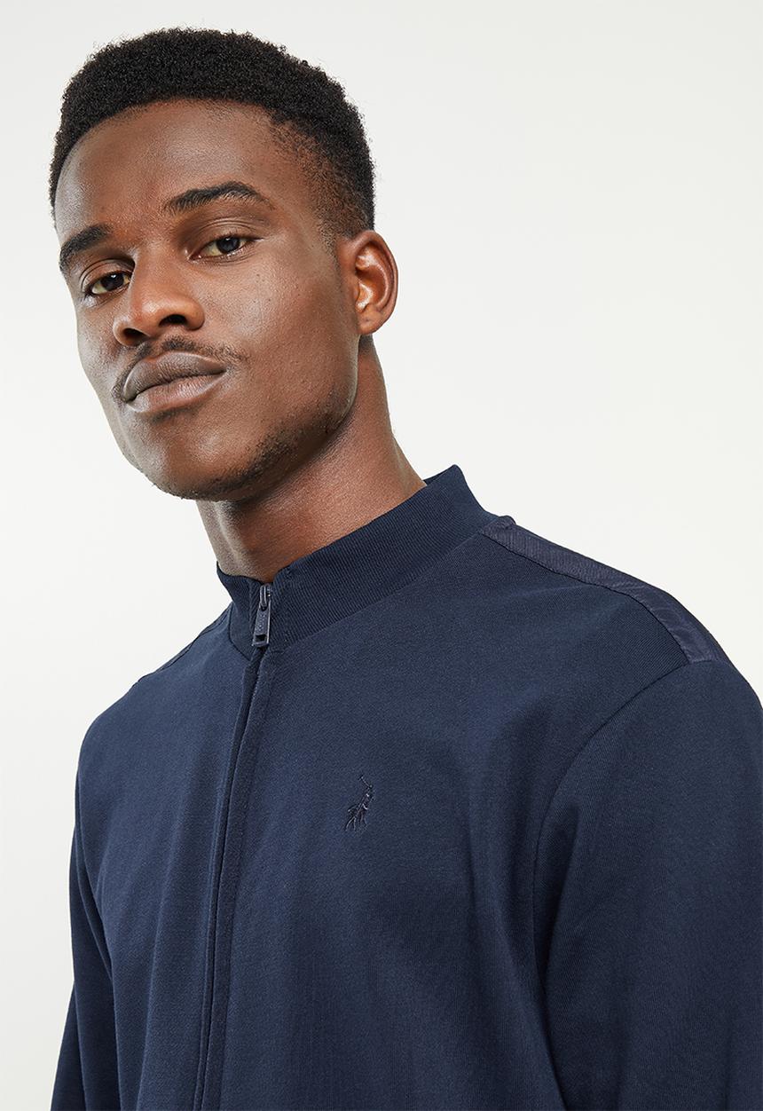 POLO - Men full zip fleece sweat - navy