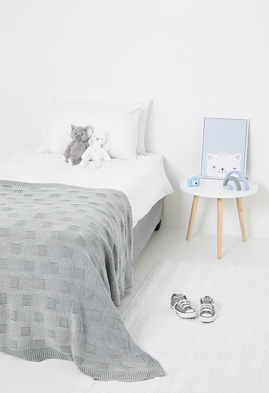 Sixth Floor - Cotton knit blankie - quiet grey