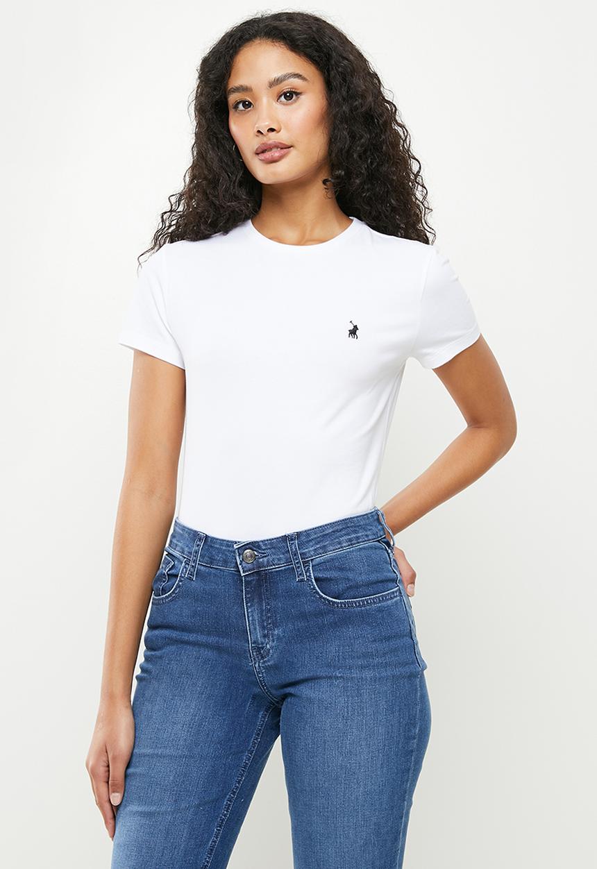 POLO - Wmn Allie short sleeve sml pony stretch T-shirt - white 