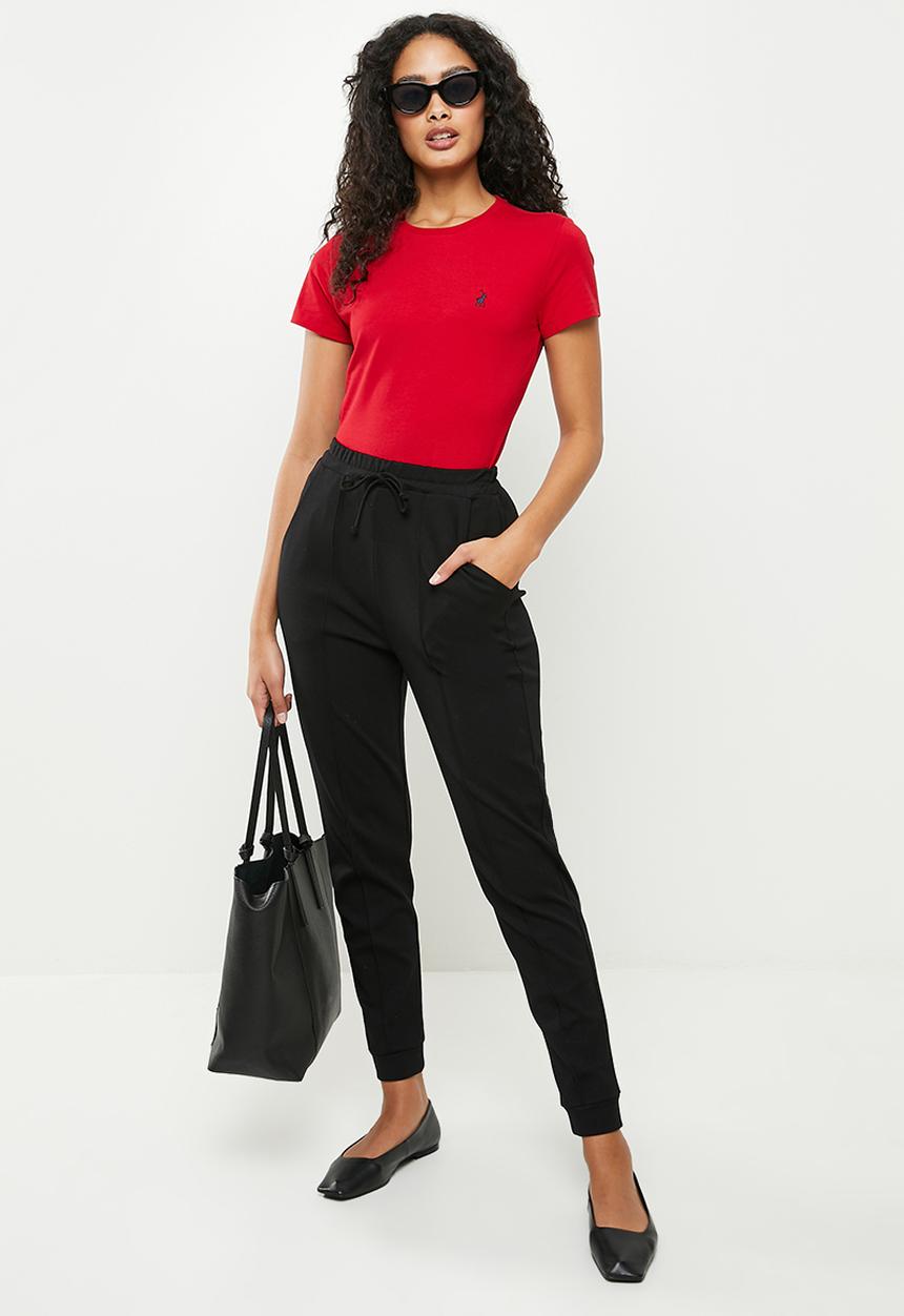 POLO - Allie short sleeve pony stretch t-shirt - red