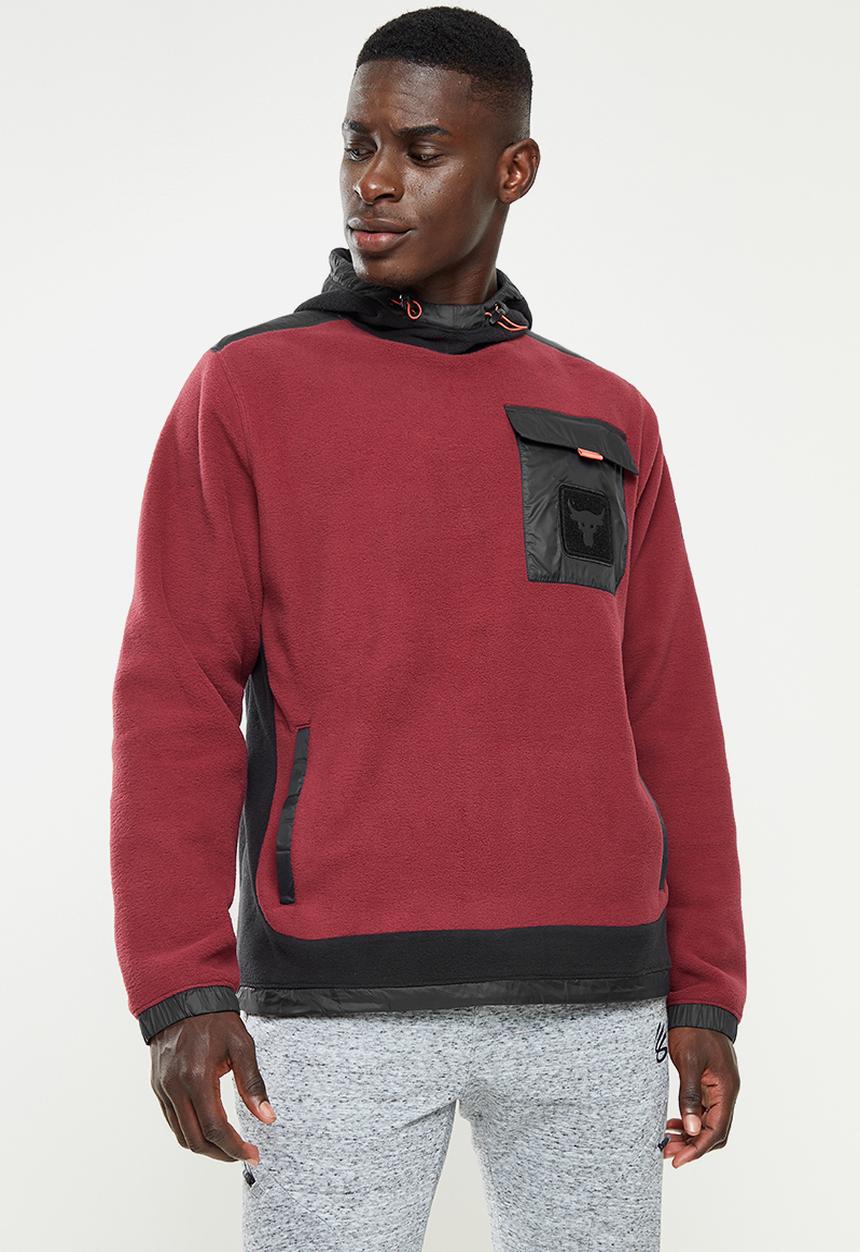 Under Armour - UA project rock microfleece hoody - red