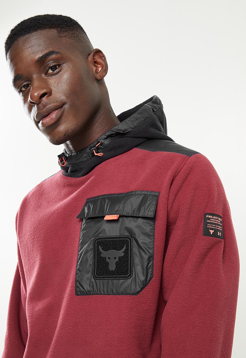 Under Armour - UA project rock microfleece hoody - red