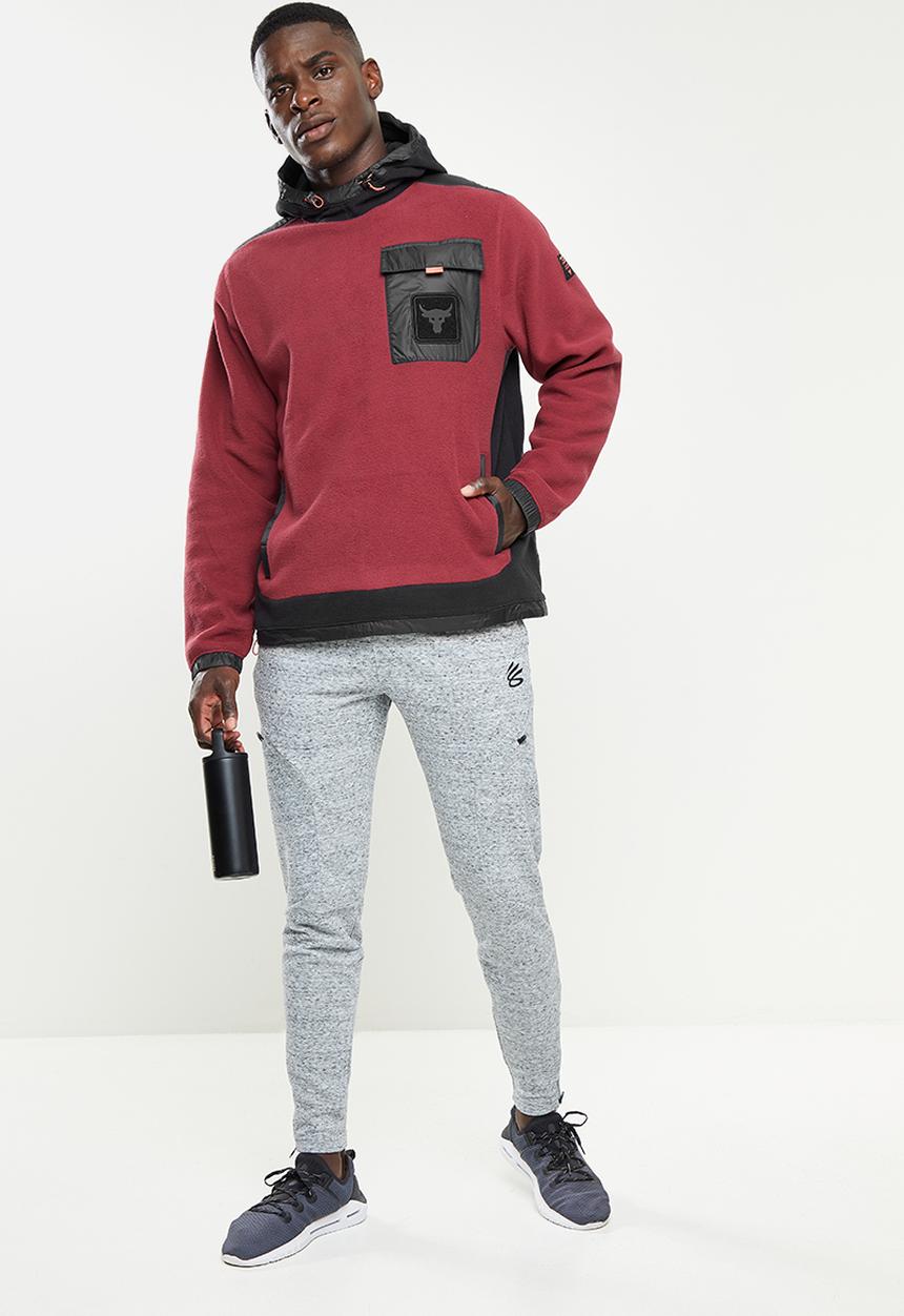 Under Armour - UA project rock microfleece hoody - red
