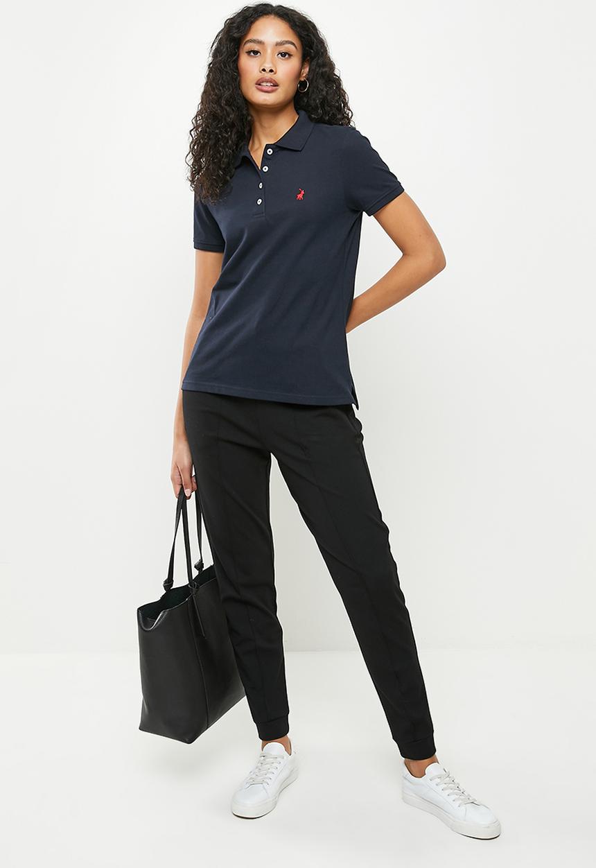 POLO - Wmn short sleeve essential sml pony golfer - navy