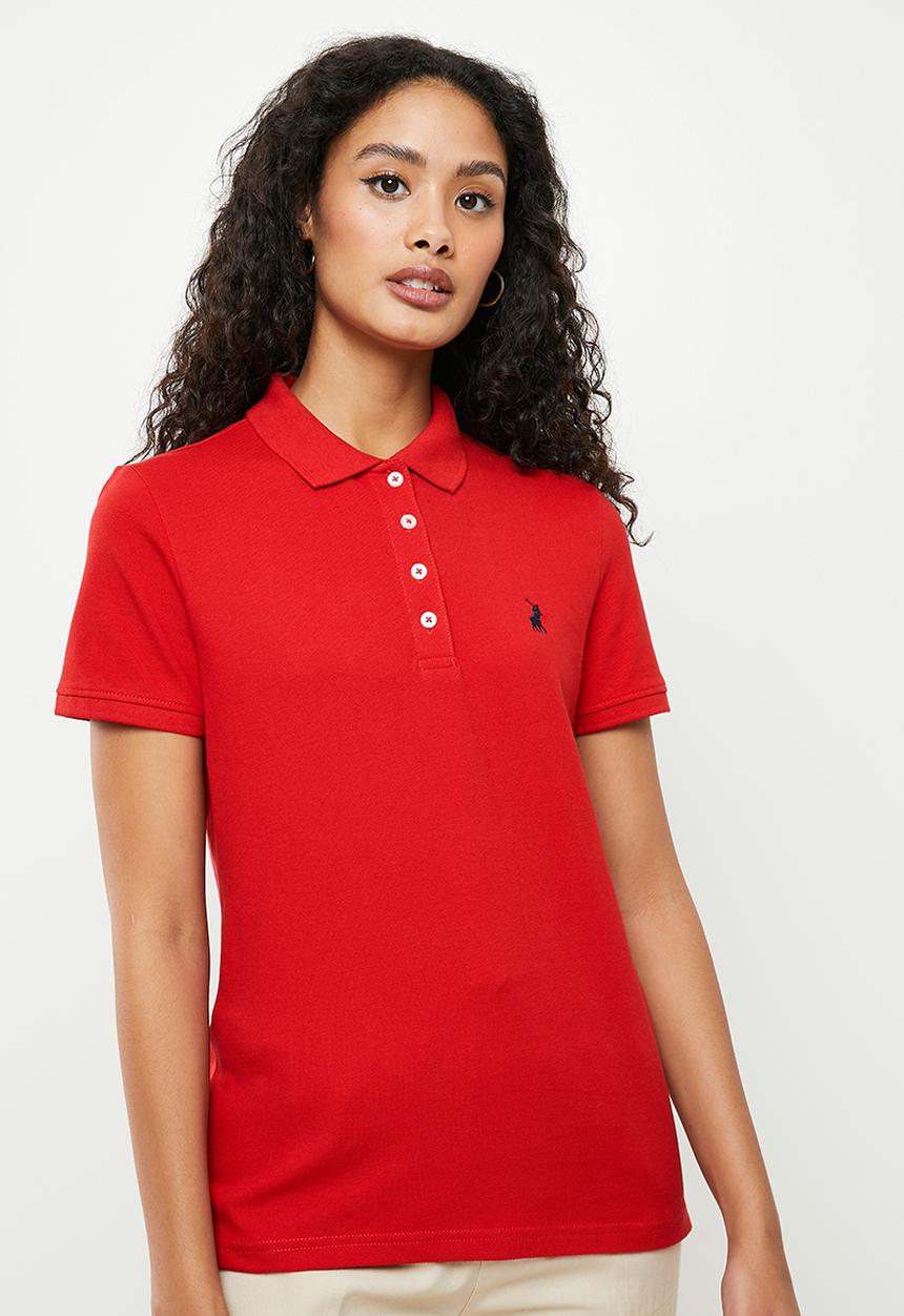 POLO - Wmn short sleeve essential sml pony golfer - red