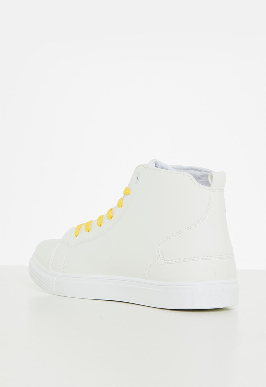 STYLE REPUBLIC - Karl hi-top sneaker - white & yellow