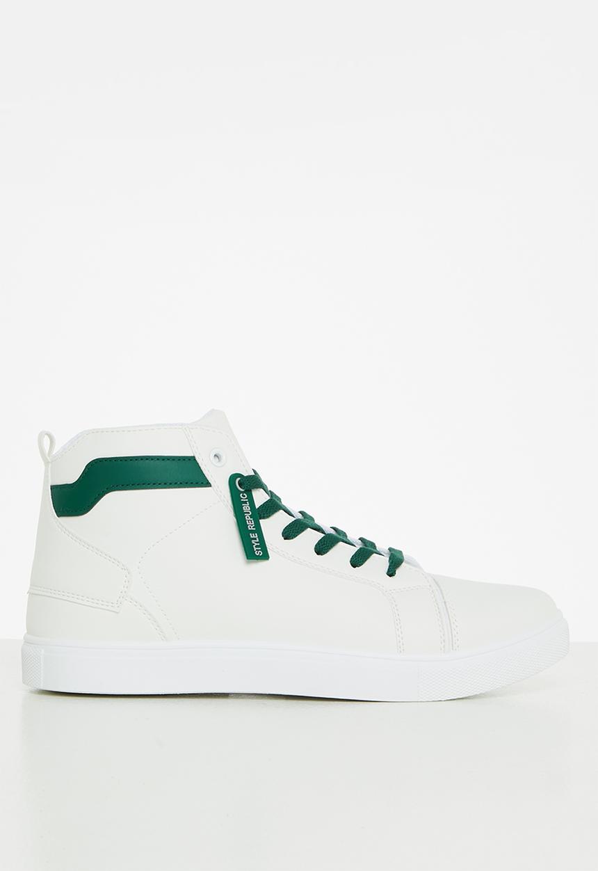STYLE REPUBLIC - Karl hi-top sneaker - white & green
