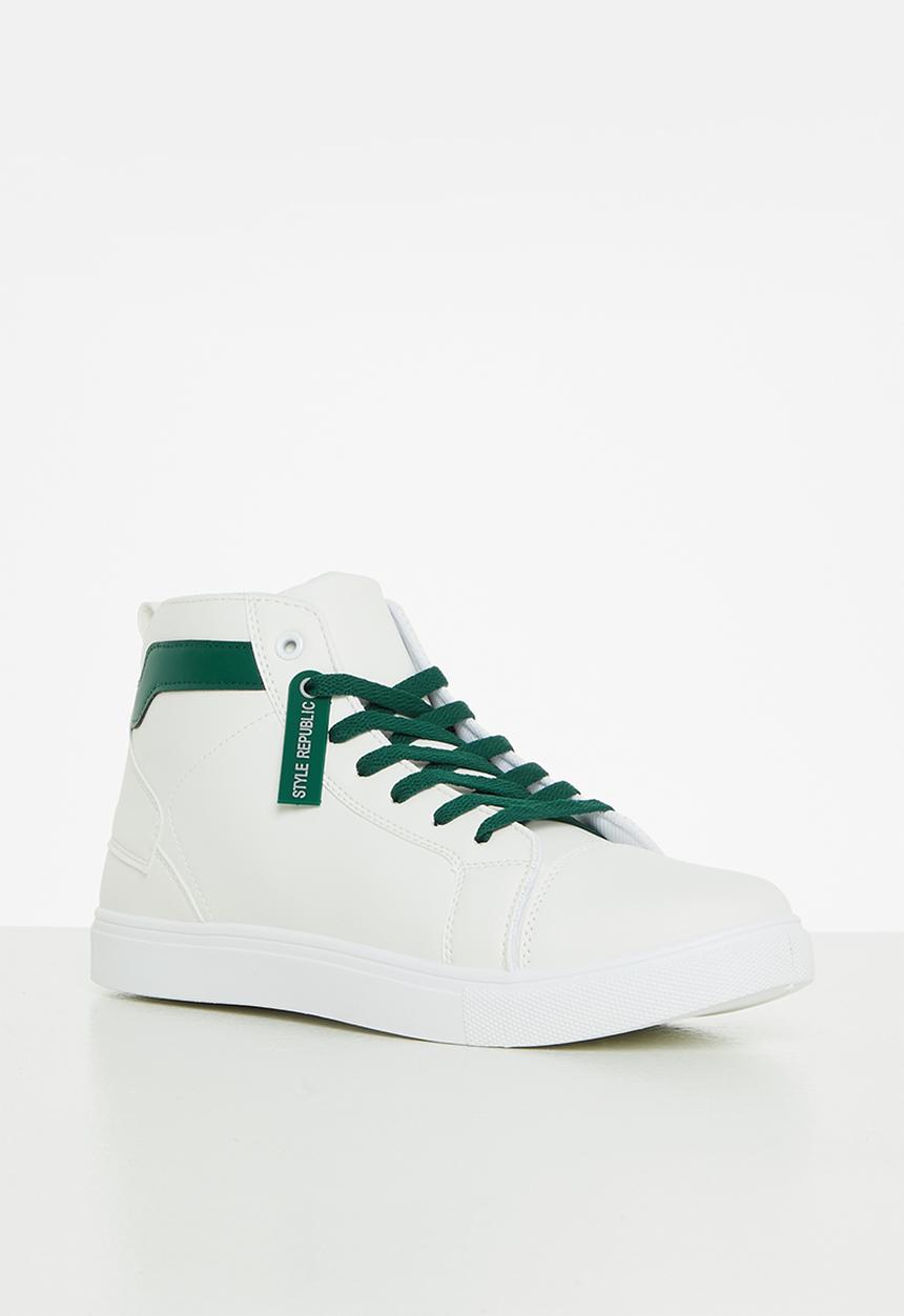 STYLE REPUBLIC - Karl hi-top sneaker - white & green