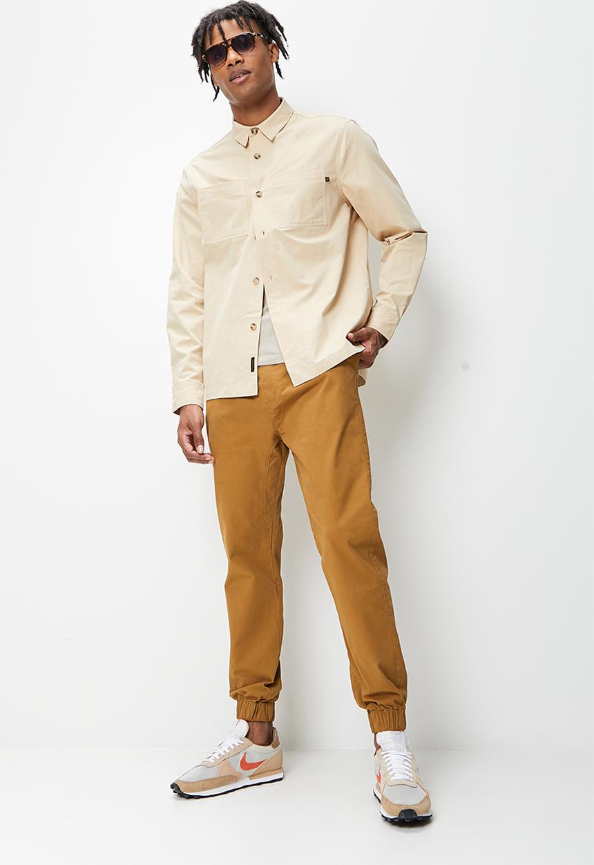 STYLE REPUBLIC - Slim tapered jogger - brown