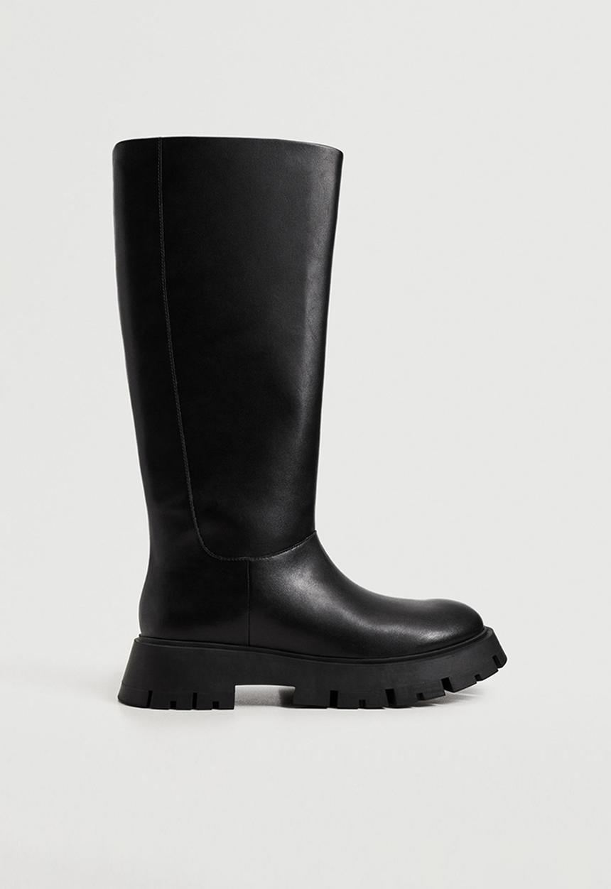 MANGO - Zayn high boot with track sole - black
