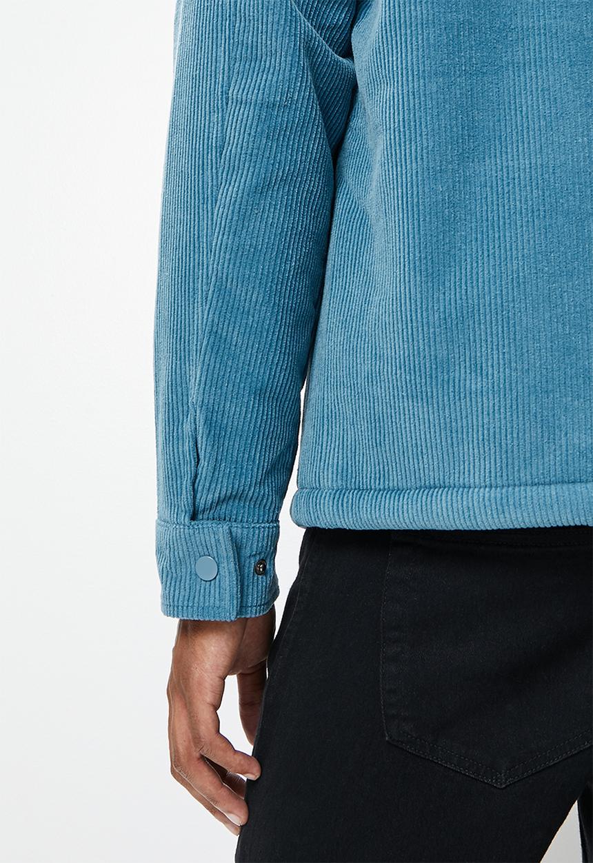 STYLE REPUBLIC - Cord sherpa lined utility jacket - dusty blue