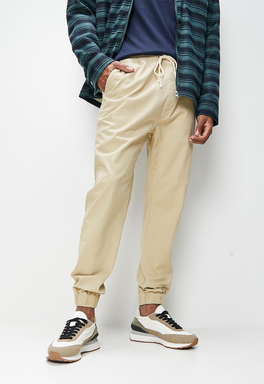 STYLE REPUBLIC - Slim tapered jogger - stone