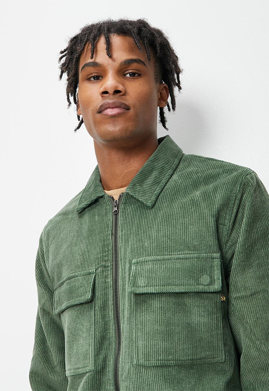 STYLE REPUBLIC - Cord sherpa lined utility jacket - green