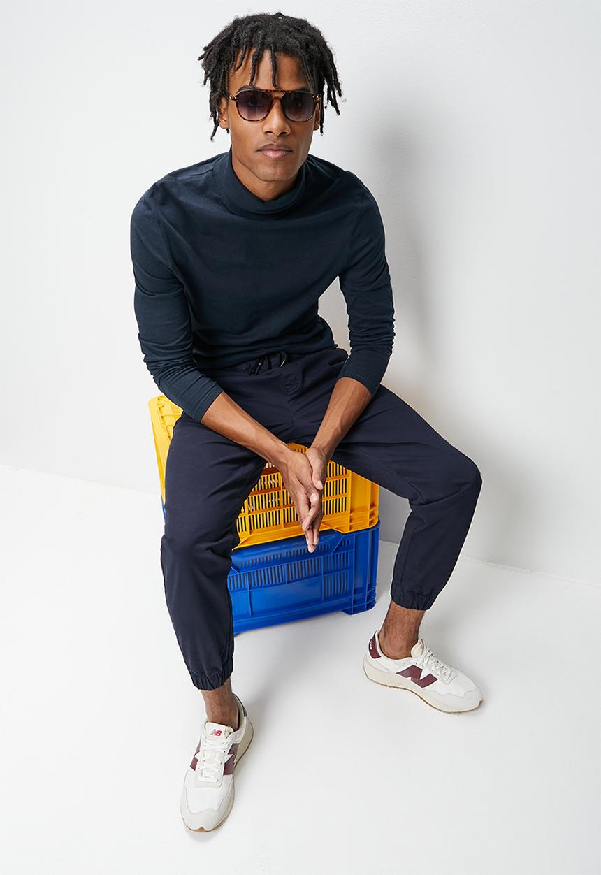 STYLE REPUBLIC - Slim tapered jogger - navy