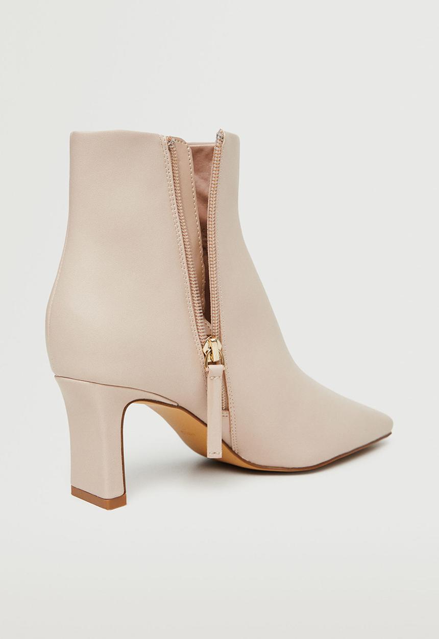 MANGO - Day pointed ankle boot - light beige