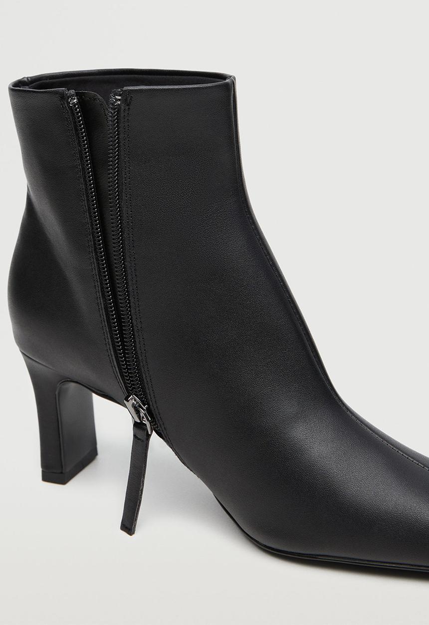 MANGO - Day pointed ankle boot - black