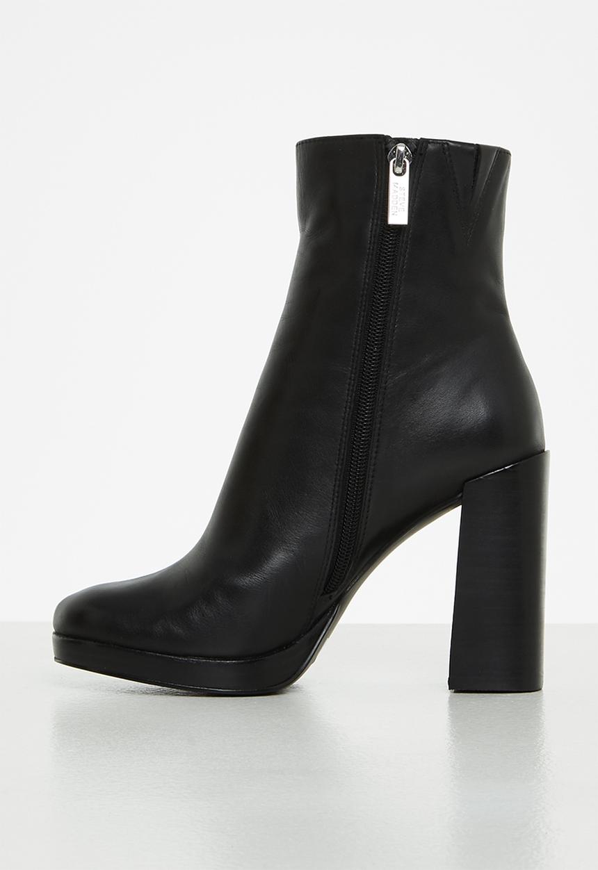 Steve Madden - Main leather ankle boot - black