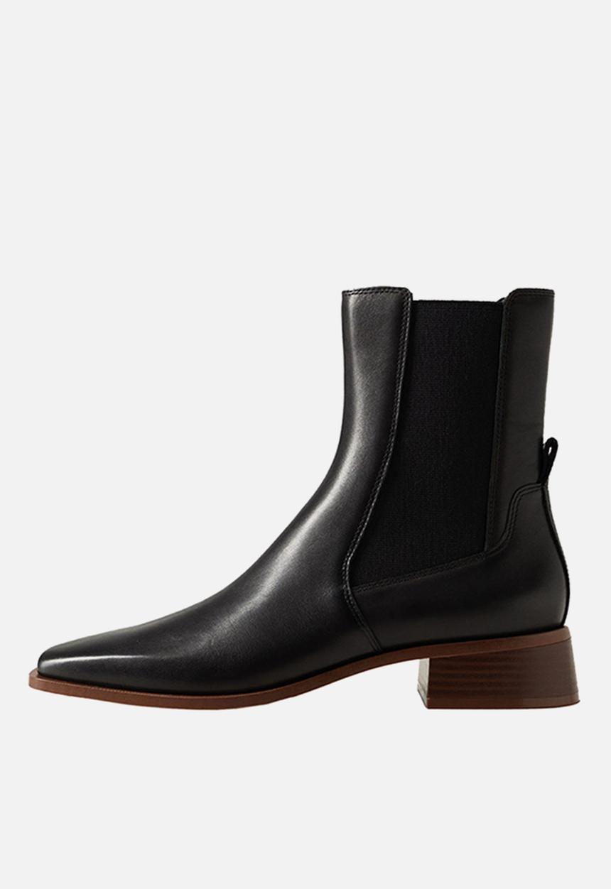 MANGO - Chel leather ankle boot - black