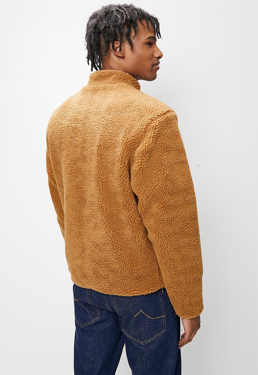 STYLE REPUBLIC - Borg jacket with contrast panels - tobacco