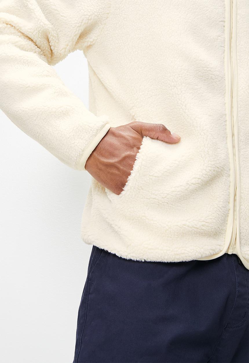 STYLE REPUBLIC - Borg jacket with contrast panels - ecru