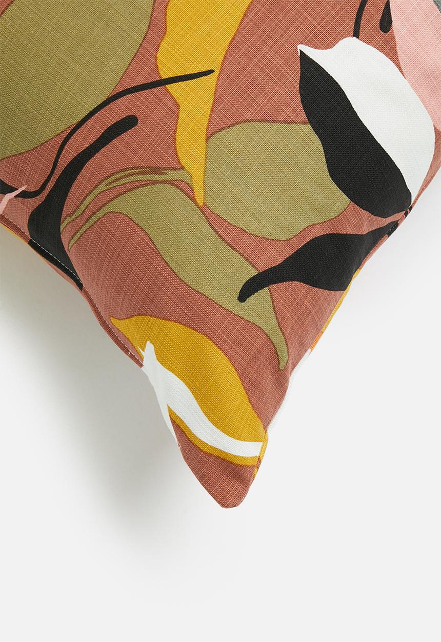 Sixth Floor - Sketched bloom printed cushion cover - multi