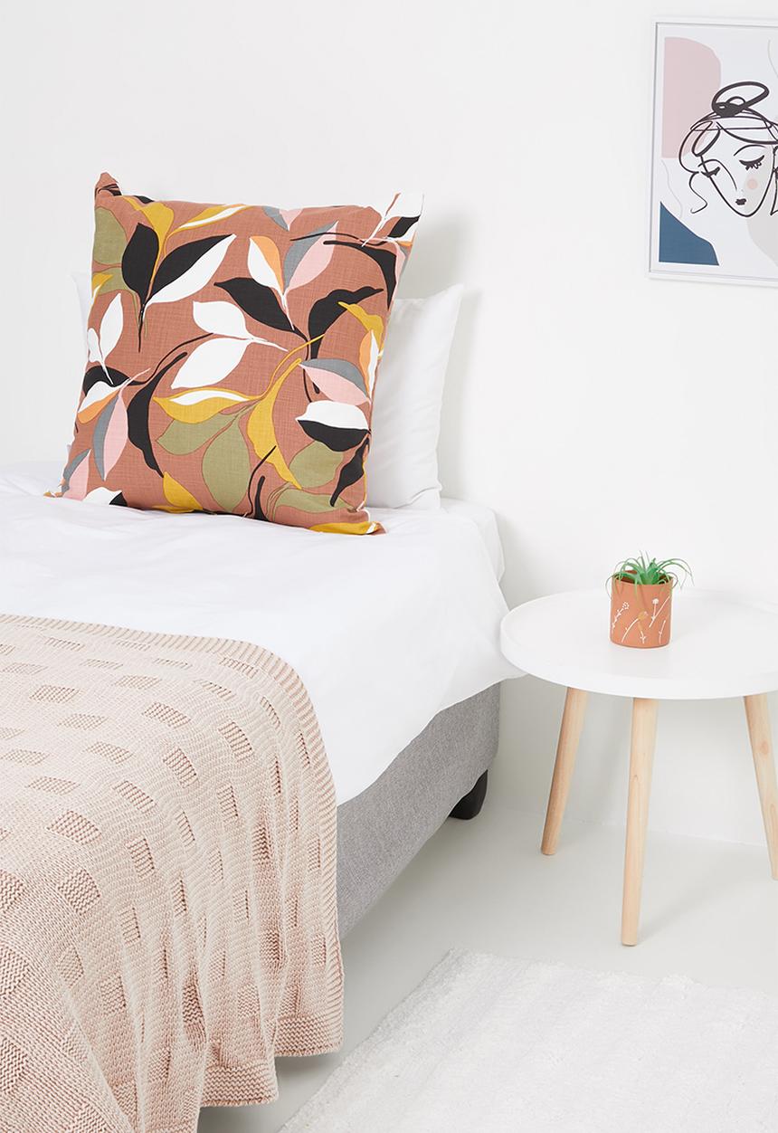 Sixth Floor - Sketched bloom printed cushion cover - multi