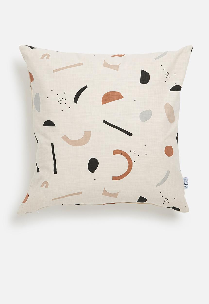 Sixth Floor - Micro geo printed cushion - multi