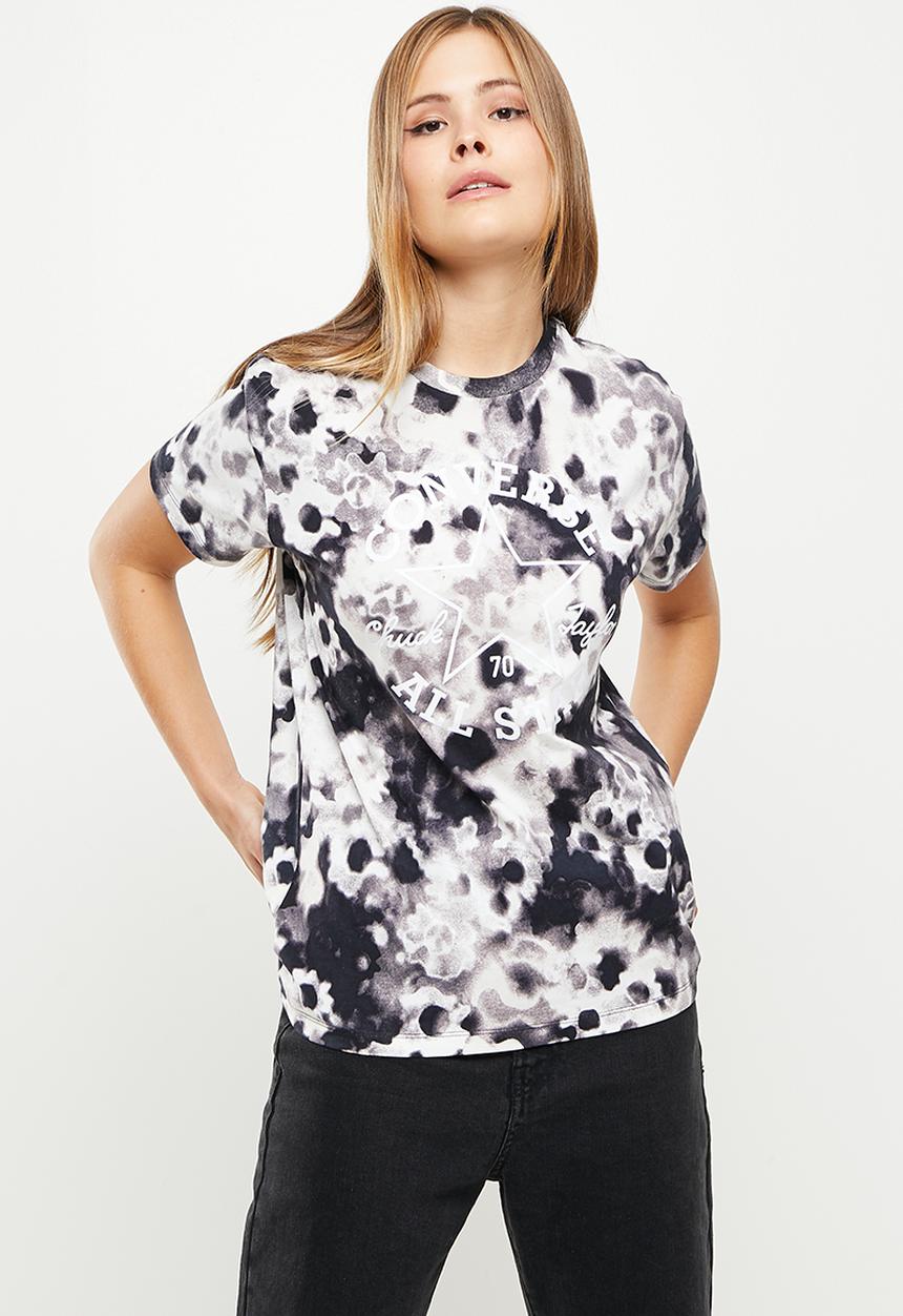 Converse - All over print relaxed tee - converse black