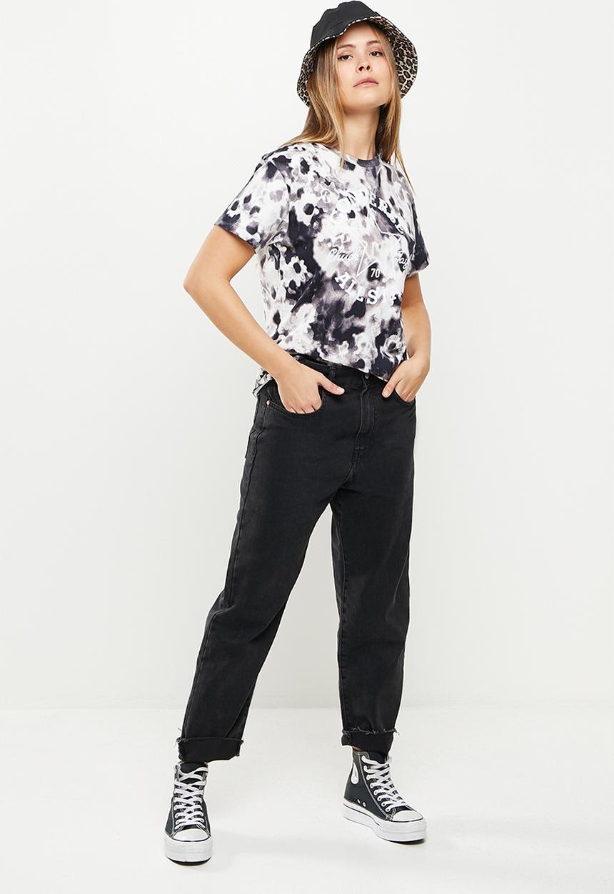 Converse - All over print relaxed tee - converse black