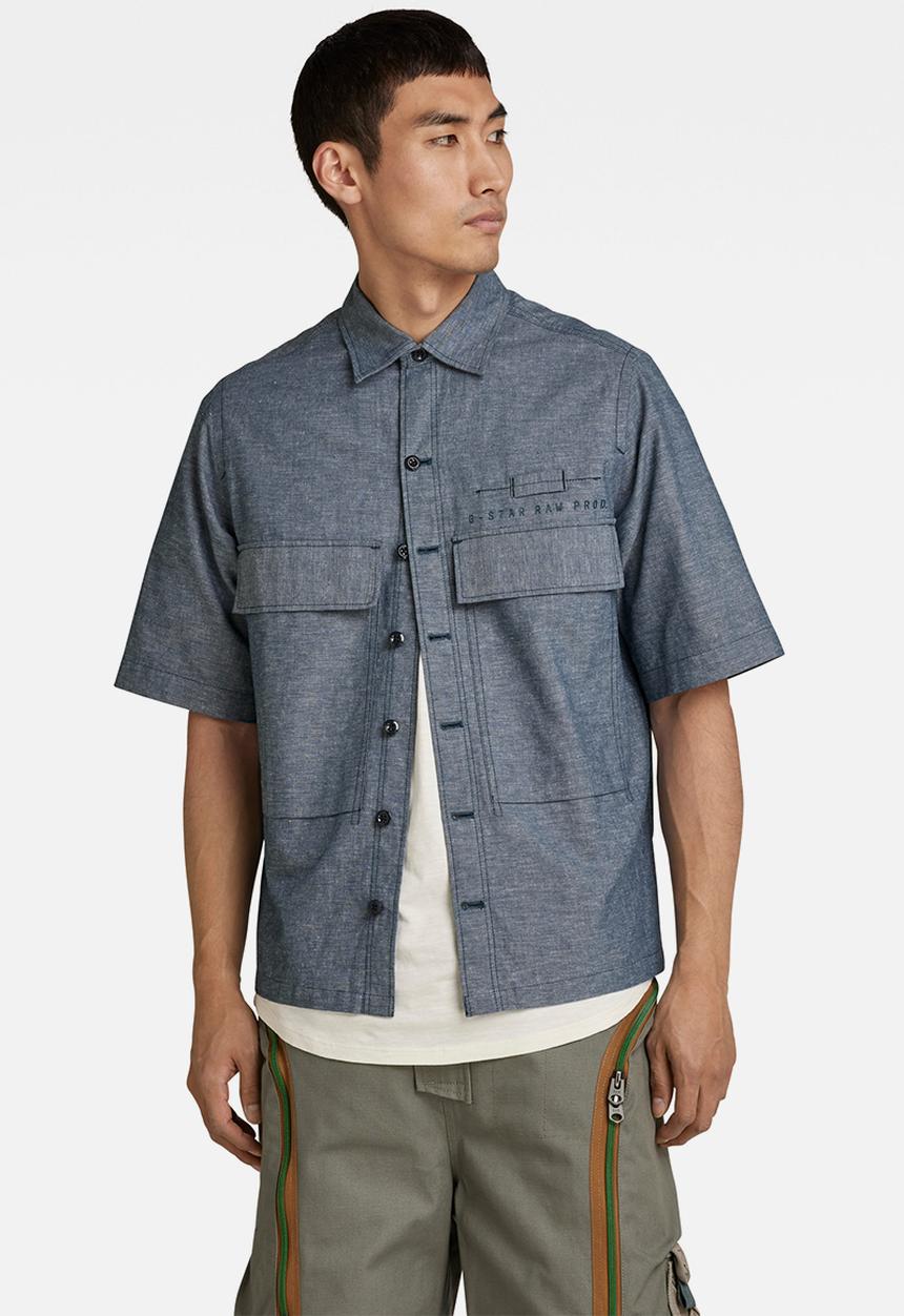 G-STAR - Pocketony service reg shirt s\s - nitro/white