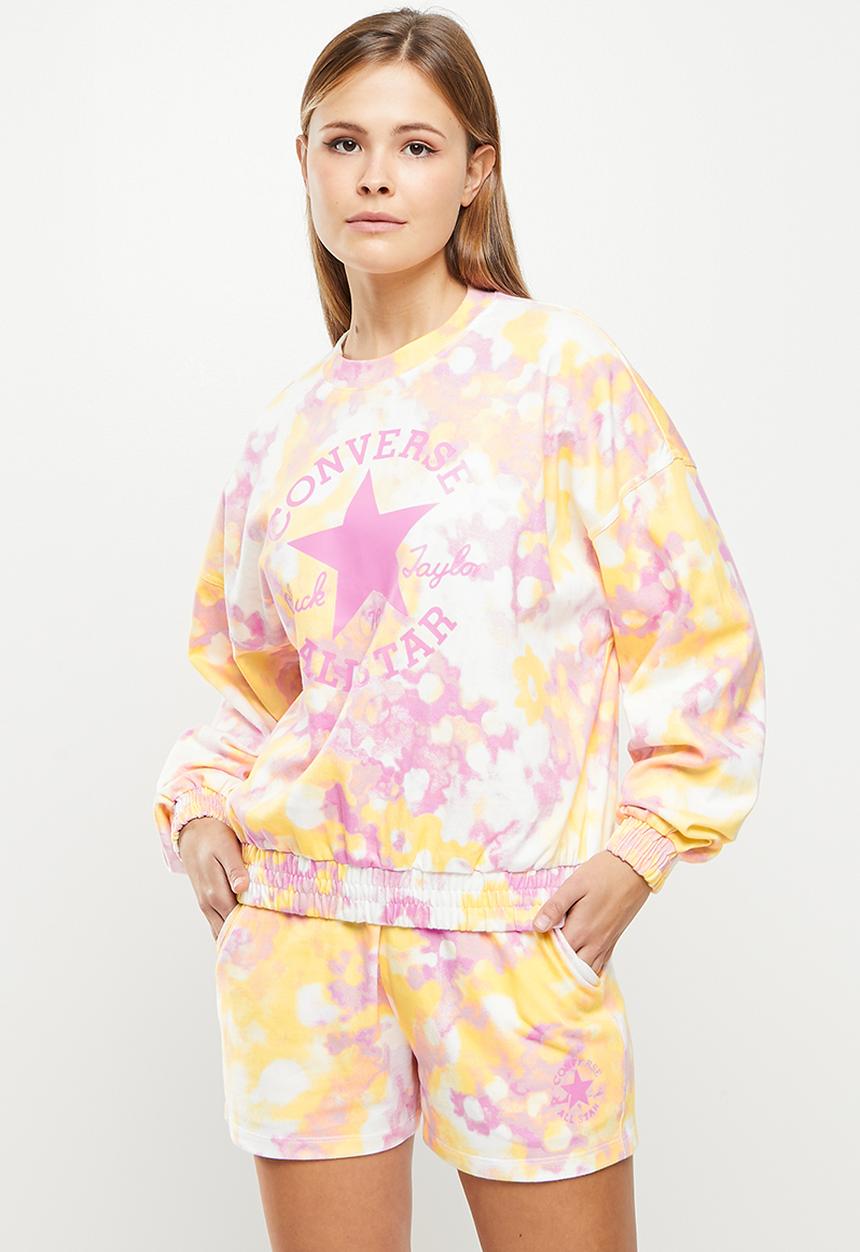 Converse - Twisted classics all over print crew - beyond pink