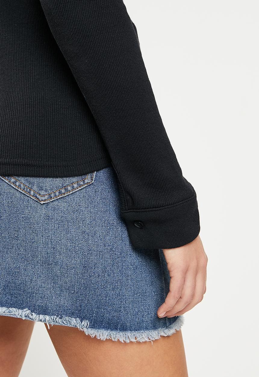 Trendyol - Basic knitted shirt - black