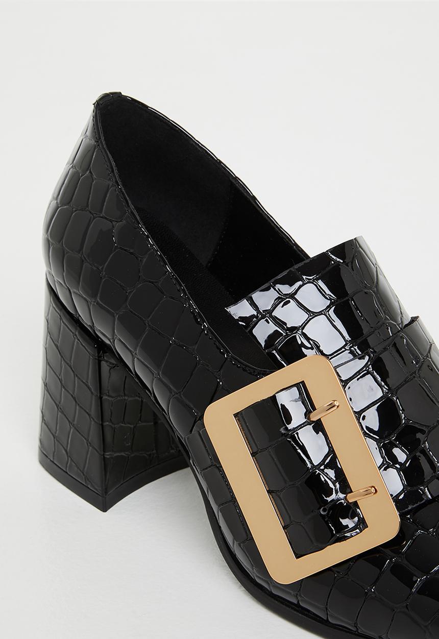Jeffrey Campbell - Faithful - black croco patent