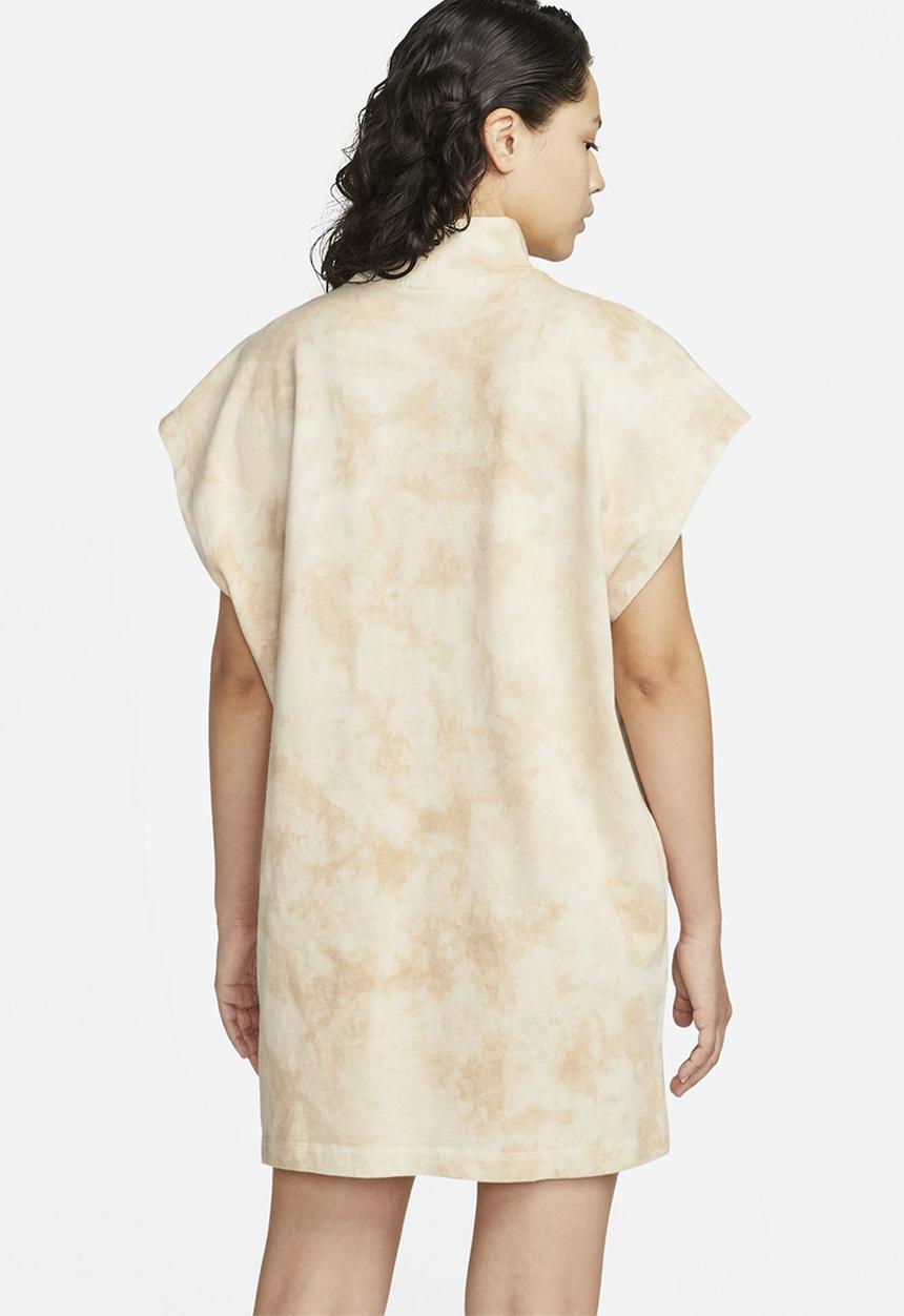Nike - W nsw wash jersey dress - sanddrift / white