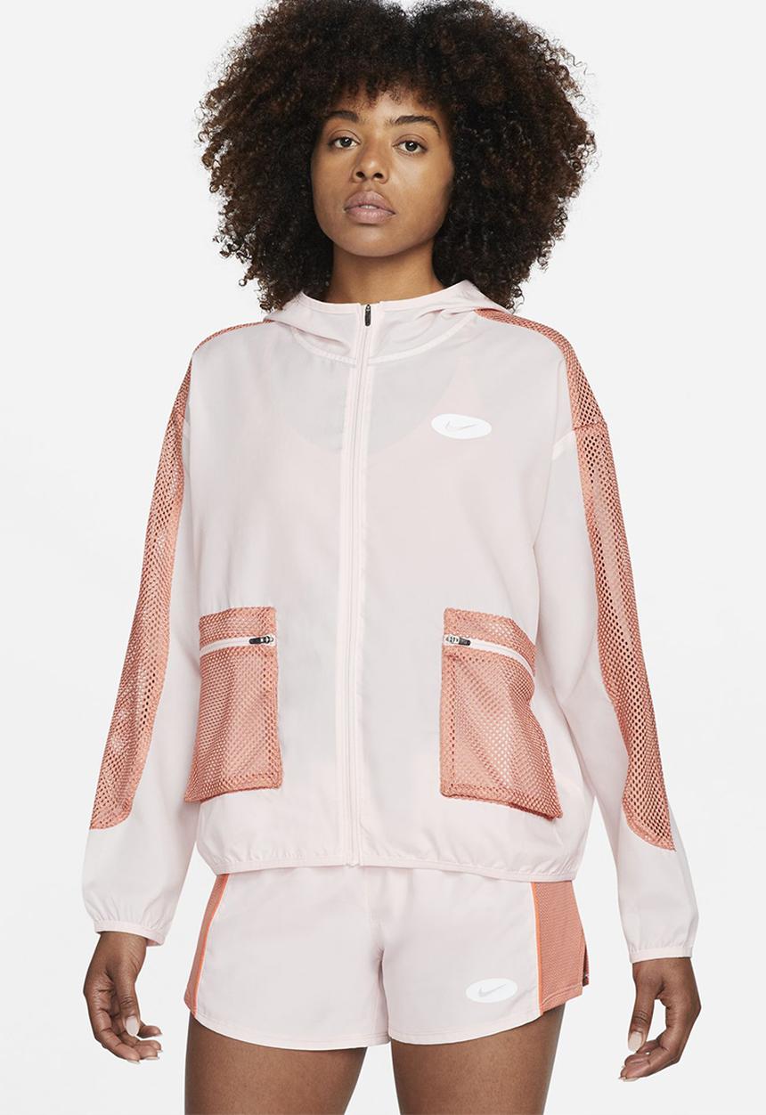 Nike - W nk icn clash jacket - atmosphere/ madder root