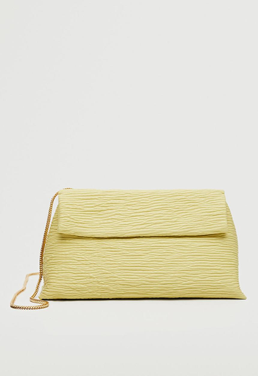 MANGO - Texture cross-body bag - lime