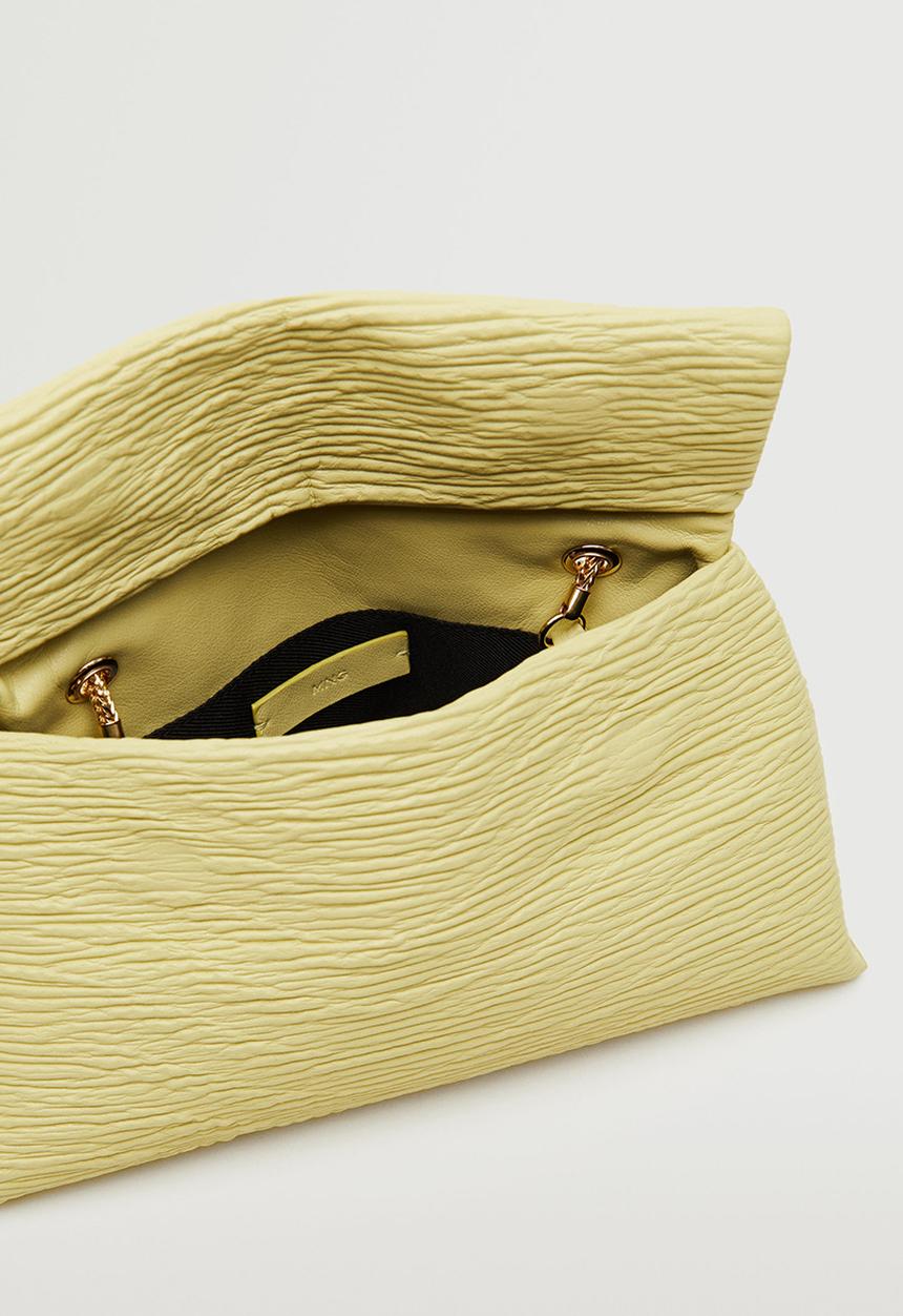 MANGO - Texture cross-body bag - lime