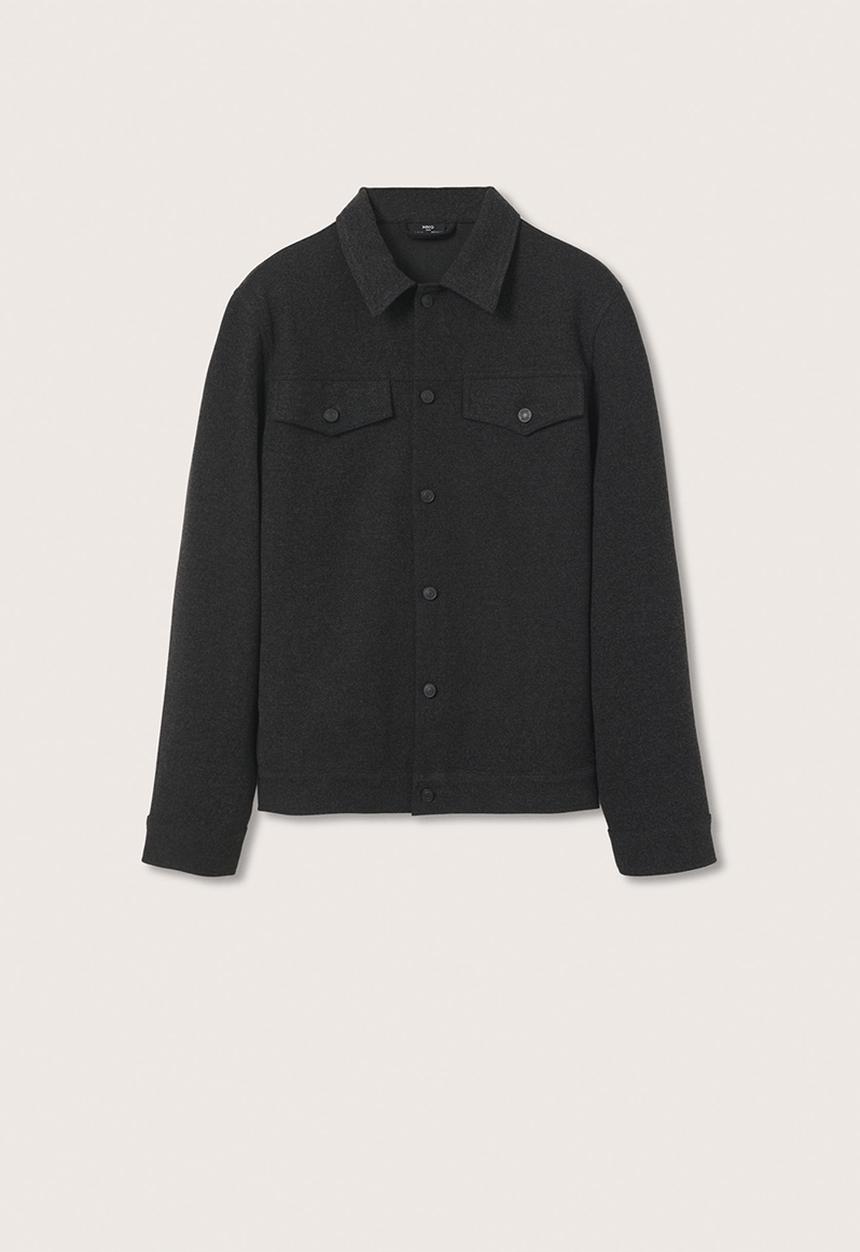 MANGO - Rosa Pocket textured Sweatjacket - Charcoal