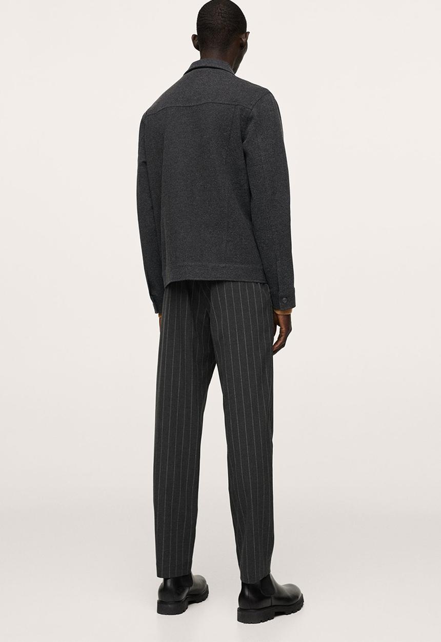 MANGO - Rosa Pocket textured Sweatjacket - Charcoal