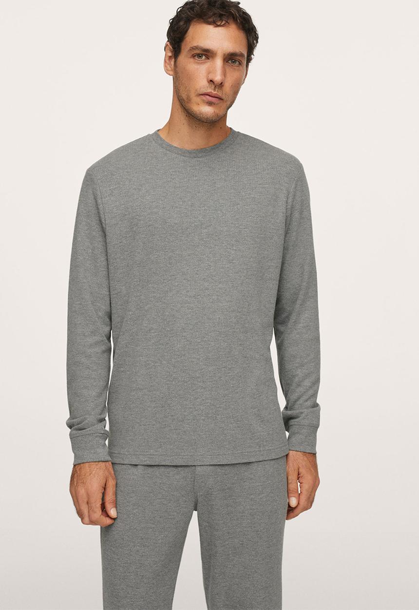MANGO - Pajama pack  Lux Long Merlo - Grey