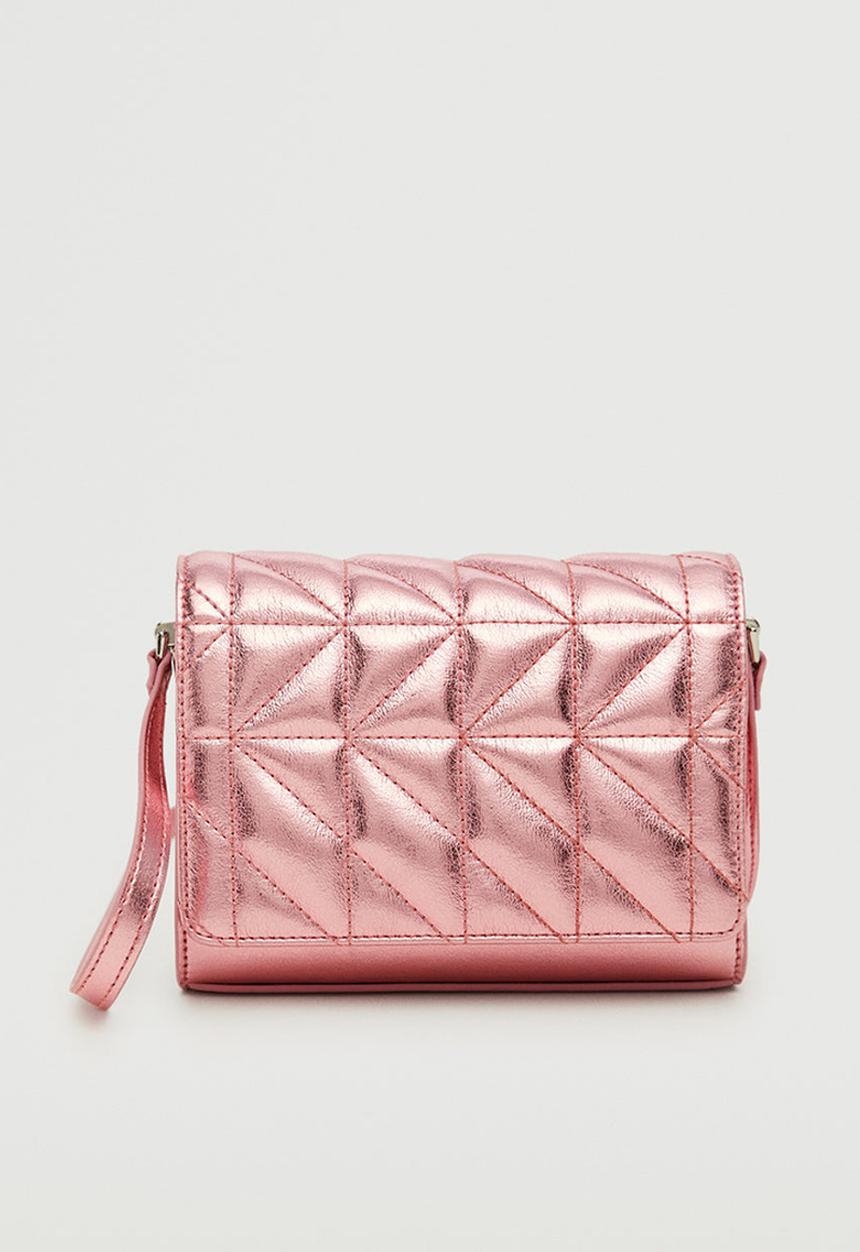 MANGO - Metallic padded bag - pink
