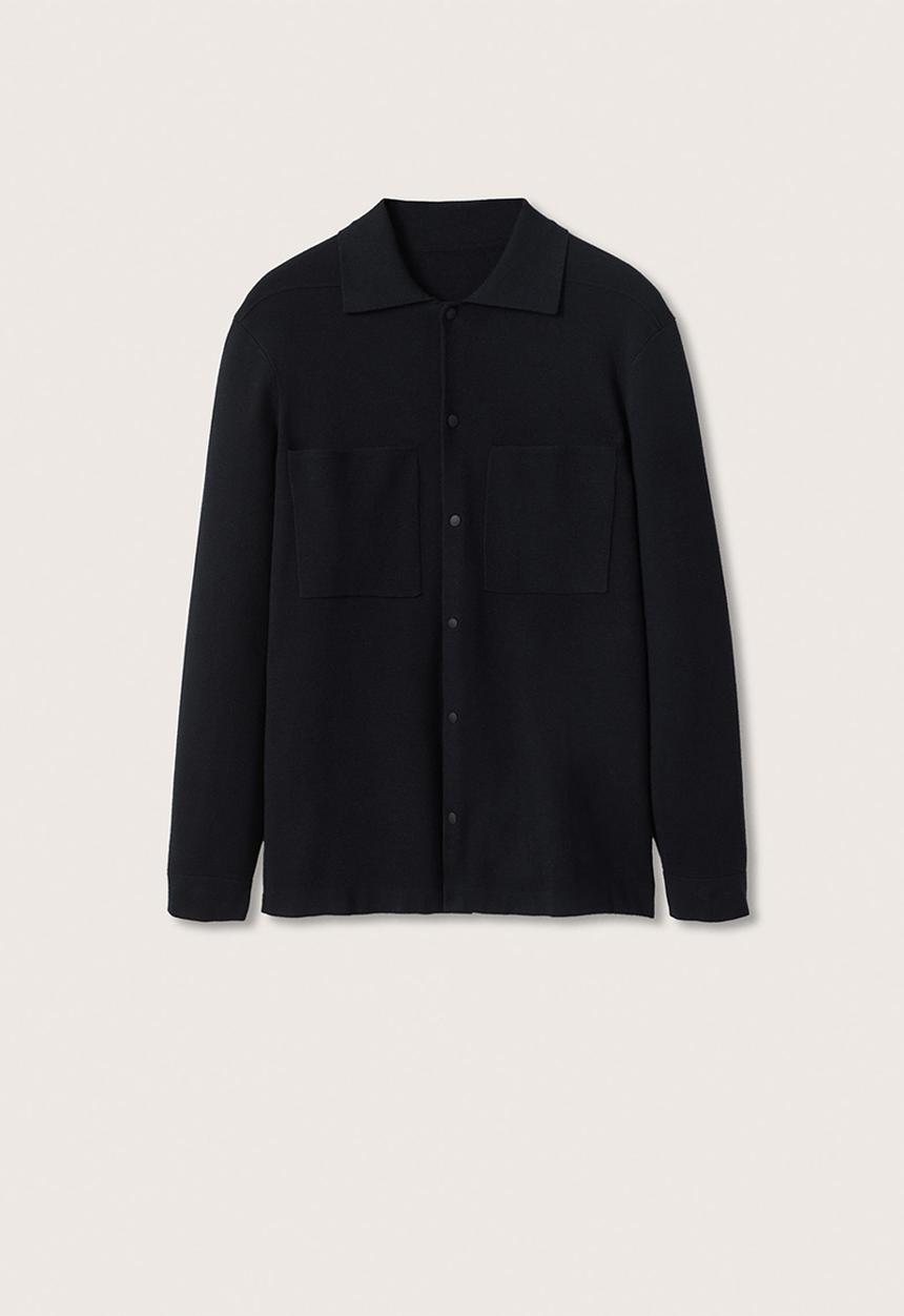 MANGO - Magnumc Pocket knit Cardigan - Navy