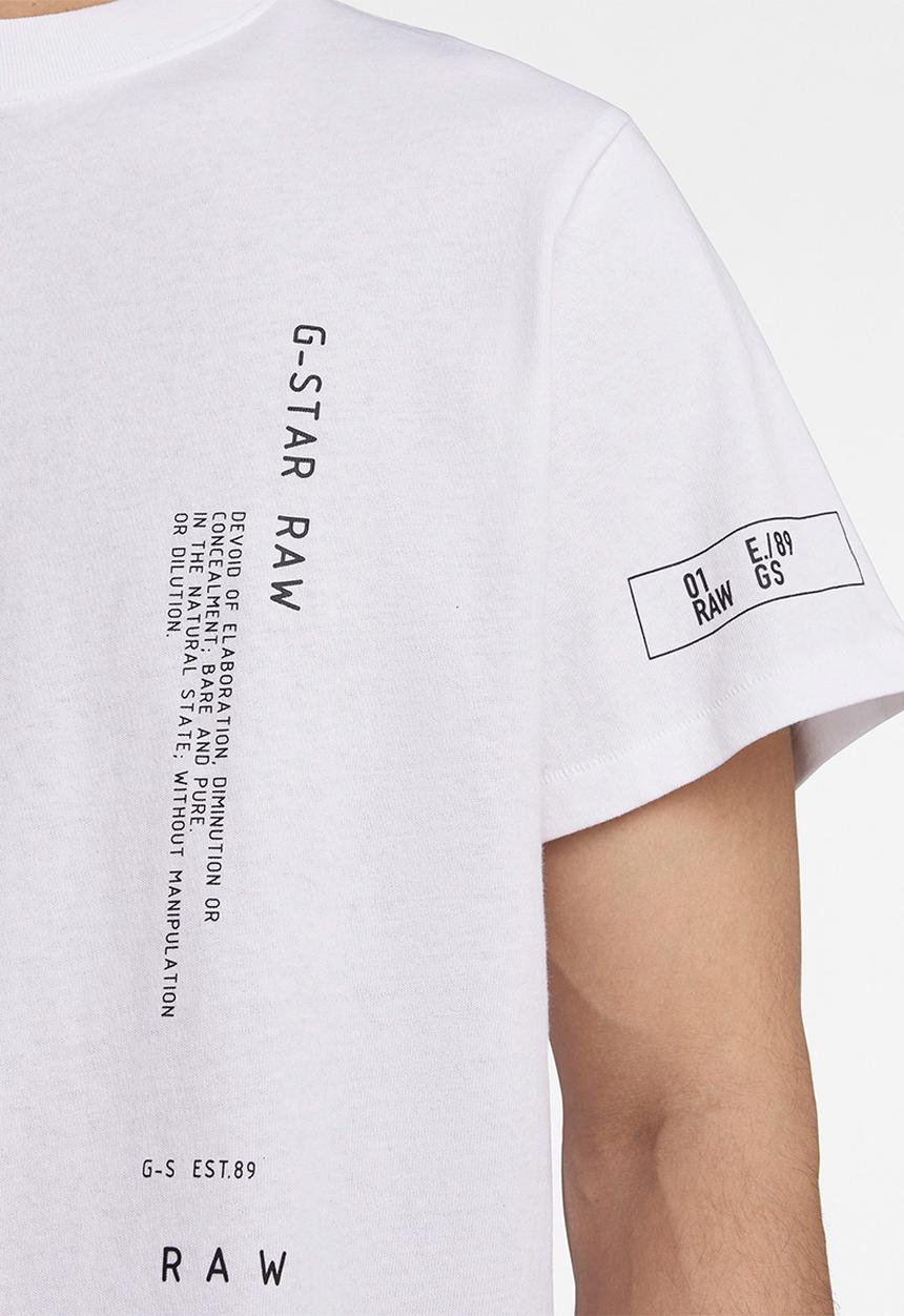 G-STAR - Multi graphic loose r T-shirt - white